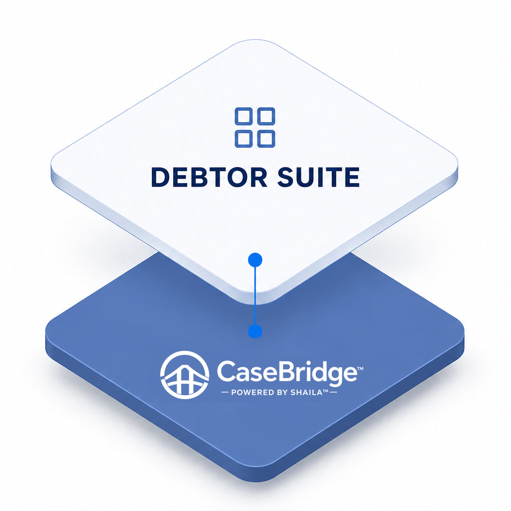 The Debtor Suite is the first product built on the CaseBridge platform.